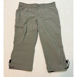 Eddie Bauer Pants Womens Size 10 Cropped Nylon Khaki Brown Capri Hiking